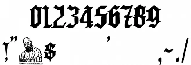 Super Dark Castle Font OTHER CHARS