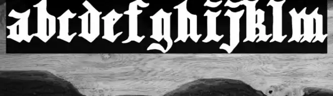 Super Dark Castle Font examples