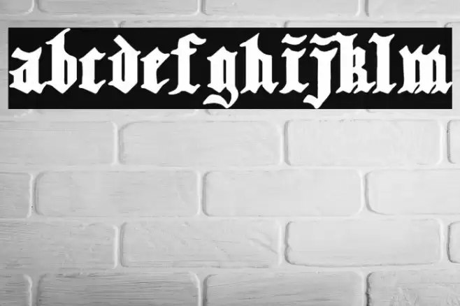 Super Dark Castle Font examples