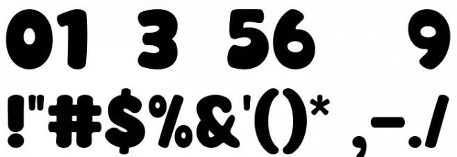 Super Disco フォント その他の文字