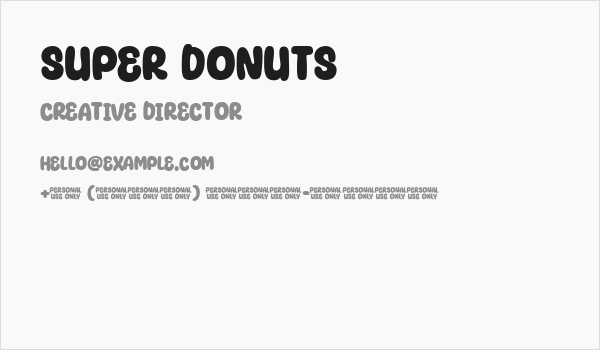 Super Donuts Business Card