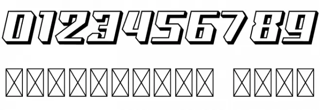Super Drift 3D Font OTHER CHARS