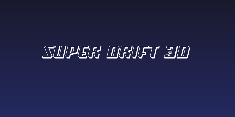 Super Drift 3D Social Header