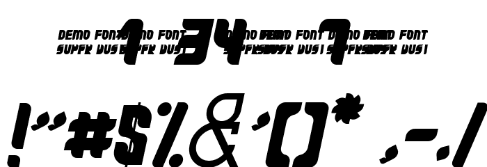 Super Dust Italic Font OTHER CHARS