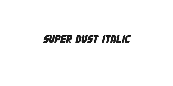 Super Dust Italic Logo