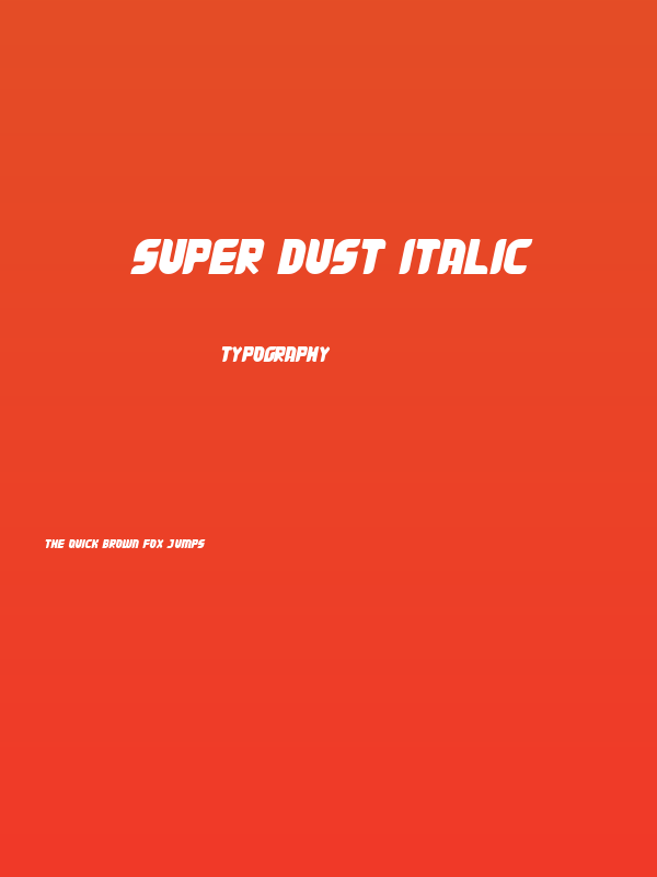 Super Dust Italic Poster