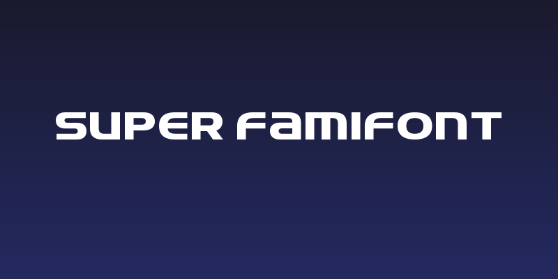 Super FamiFont Social Header