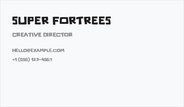Super Fortrees Business Card