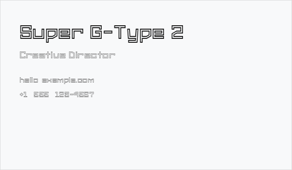 Super G-Type 2 Business Card