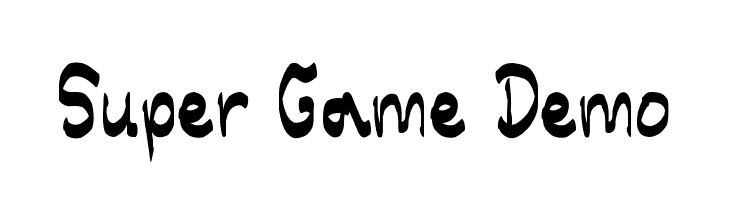 Super Game Demo  font caratteri gratis