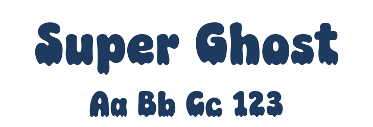 Super Ghost Font Preview