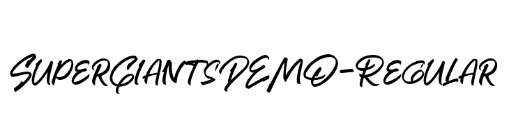 Super Giants DEMO-Regular  font caratteri gratis