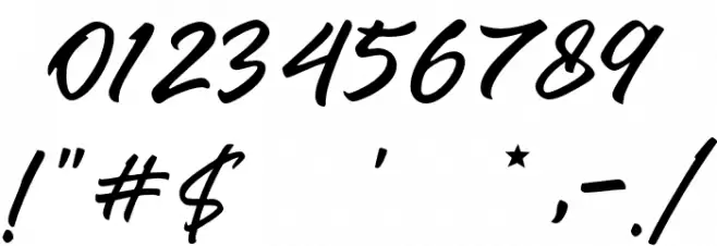 Super Giants DEMO-Regular Font OTHER CHARS