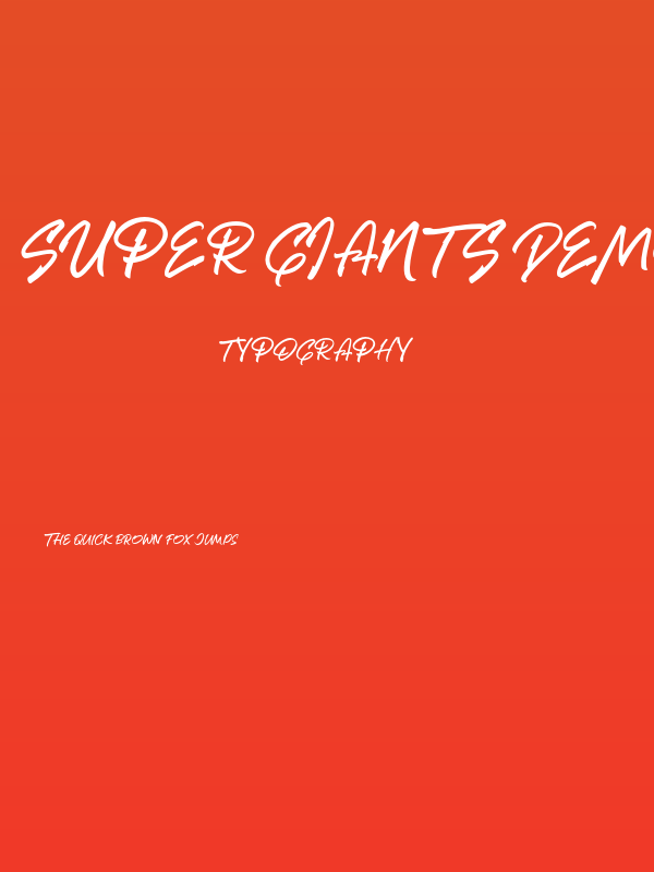 Super Giants DEMO-Regular Poster