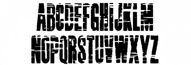 Super Glitch Press 字体 大写