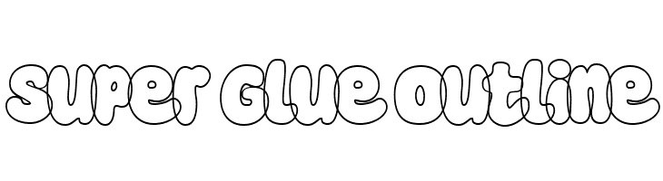 Super Glue Outline  font caratteri gratis
