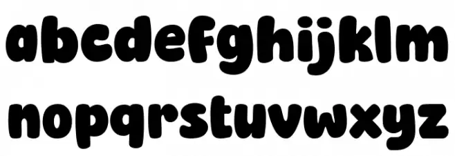 Super Greatly Font LOWERCASE