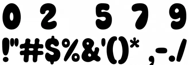 Super Happy Font OTHER CHARS