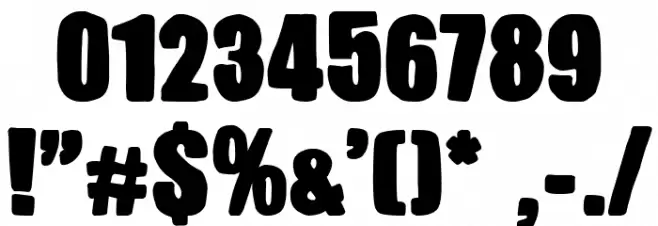 Super Impacto Font OTHER CHARS