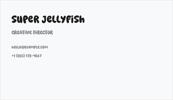 Super Jellyfish Business Card