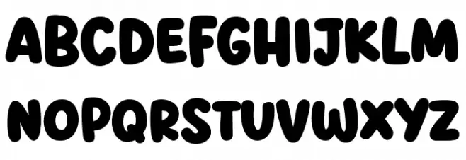 Super Joyful फ़ॉन्ट अपरकेस