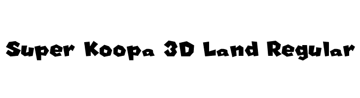 Super Koopa 3D Land Regular Font