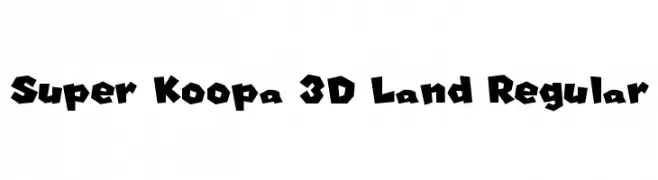 Super Koopa 3D Land Regular  Fuentes Gratis Descargar