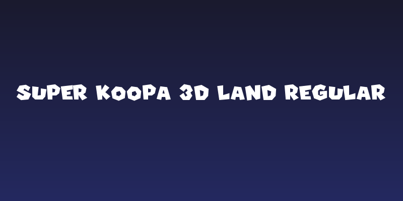 Super Koopa 3D Land Regular Social Header