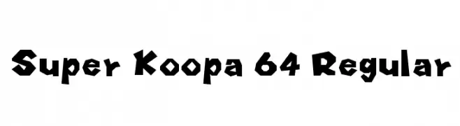 Super Koopa 64 Regular  Frei Schriftart Herunterladen