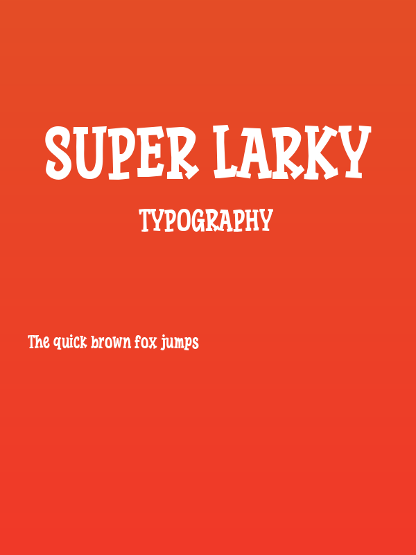 Super Larky Poster