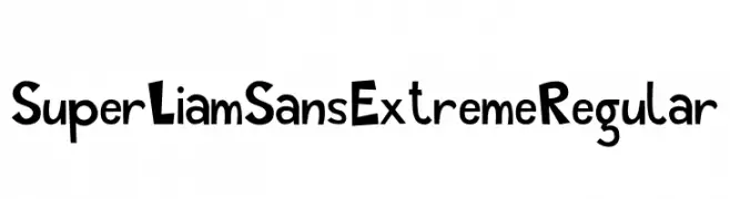 Super Liam Sans Extreme Regular  Frei Schriftart Herunterladen