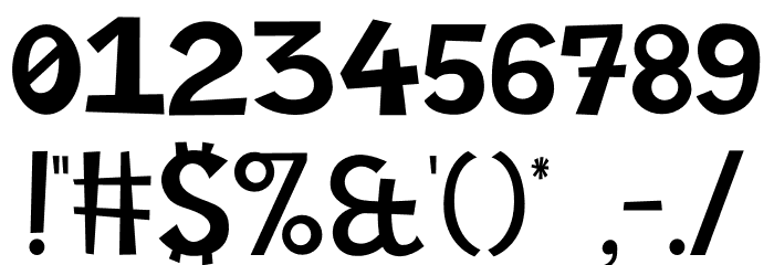 Super Liam Sans Extreme Regular フォント その他の文字