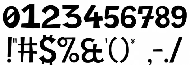 Super Liam Sans Extreme Regular Font OTHER CHARS