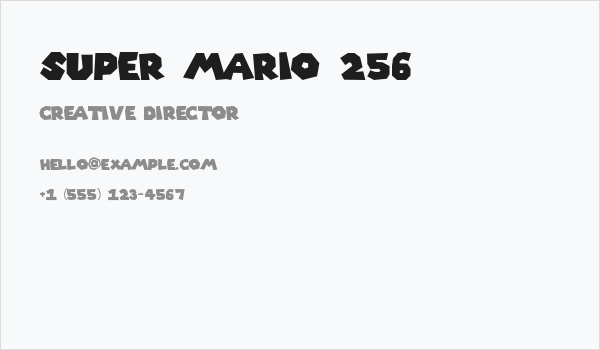 Super Mario 256 Business Card