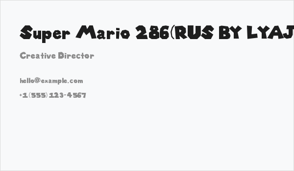 Super Mario 286(RUS BY LYAJKA) Business Card