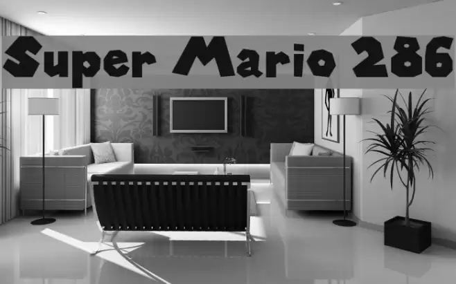 Super Mario 286 Font examples