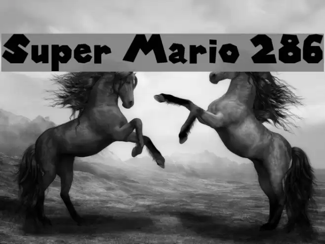 Super Mario 286 Font examples