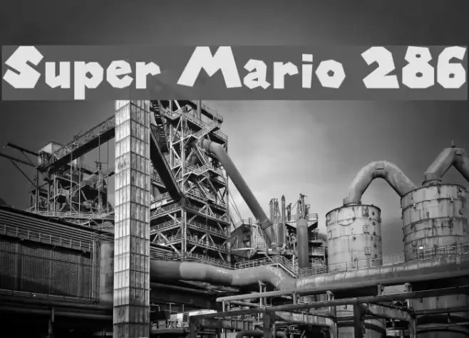 Super Mario 286 Font examples
