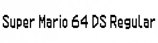 Super Mario 64 DS Regular  नि: शुल्क फ़ॉन्ट्स डाउनलोड