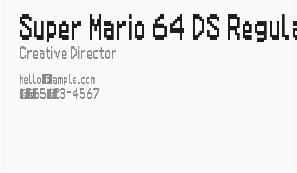 Super Mario 64 DS Regular Business Card