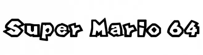 Super Mario 64  les polices de caractères gratuit tlcharger