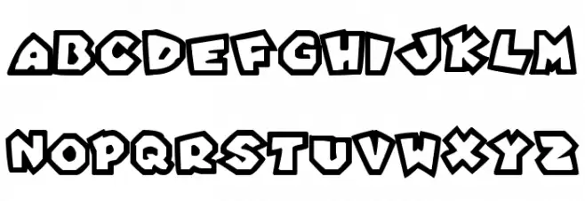 Super Mario 64 フォント 大文字