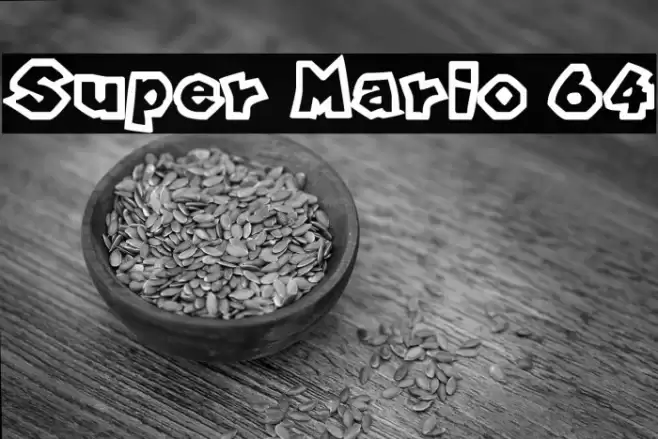 Super Mario 64 Font examples
