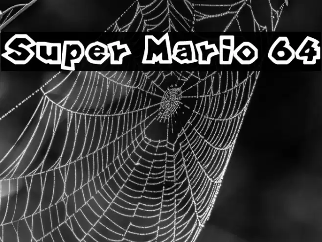 Super Mario 64 Font examples