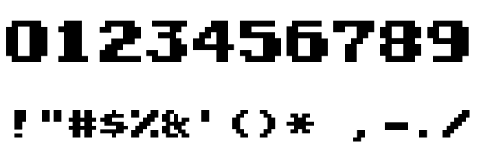 Super Mario Bros. 2 Regular Font OTHER CHARS
