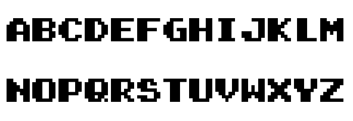 Super Mario Bros. 2 Regular Font LOWERCASE