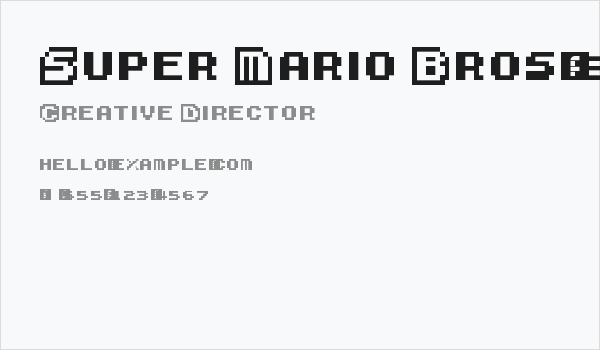 Super Mario Bros. 3 Regular Business Card