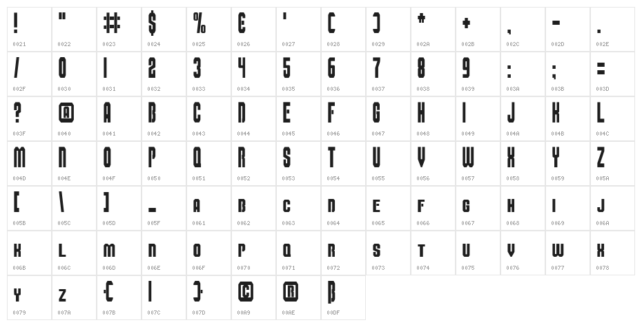 Super Mario Bros Alphabet Character Map