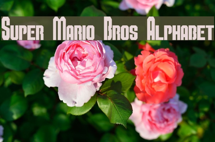 Super Mario Bros Alphabet フォント examples