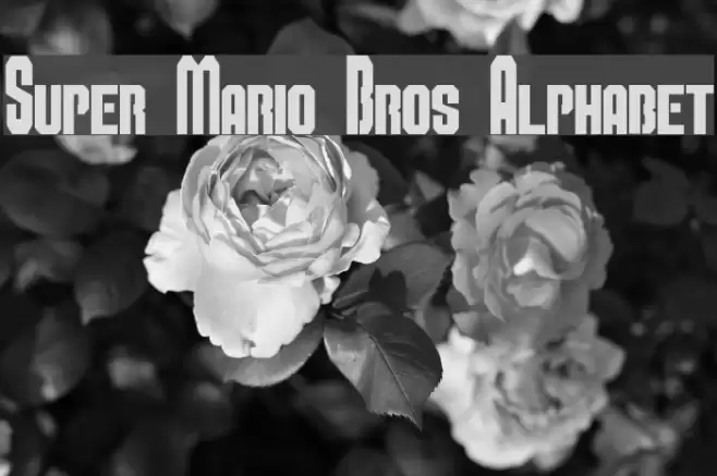 Super Mario Bros Alphabet Font examples